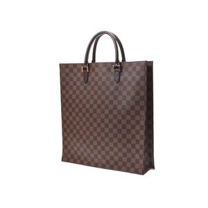 Louis Vuitton Sac Handbag Damier Plat Leather Brown